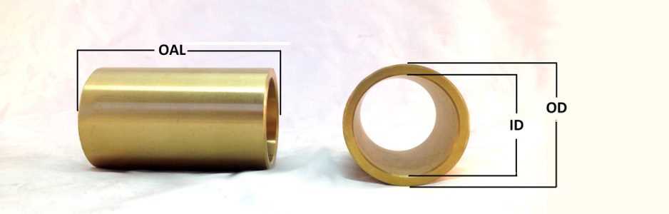 ID x 1.377 in OD x 2.5 in Length Genuine Oilite SAE 841 Sintered Bronze Sleeve Bearing 1.127 in 