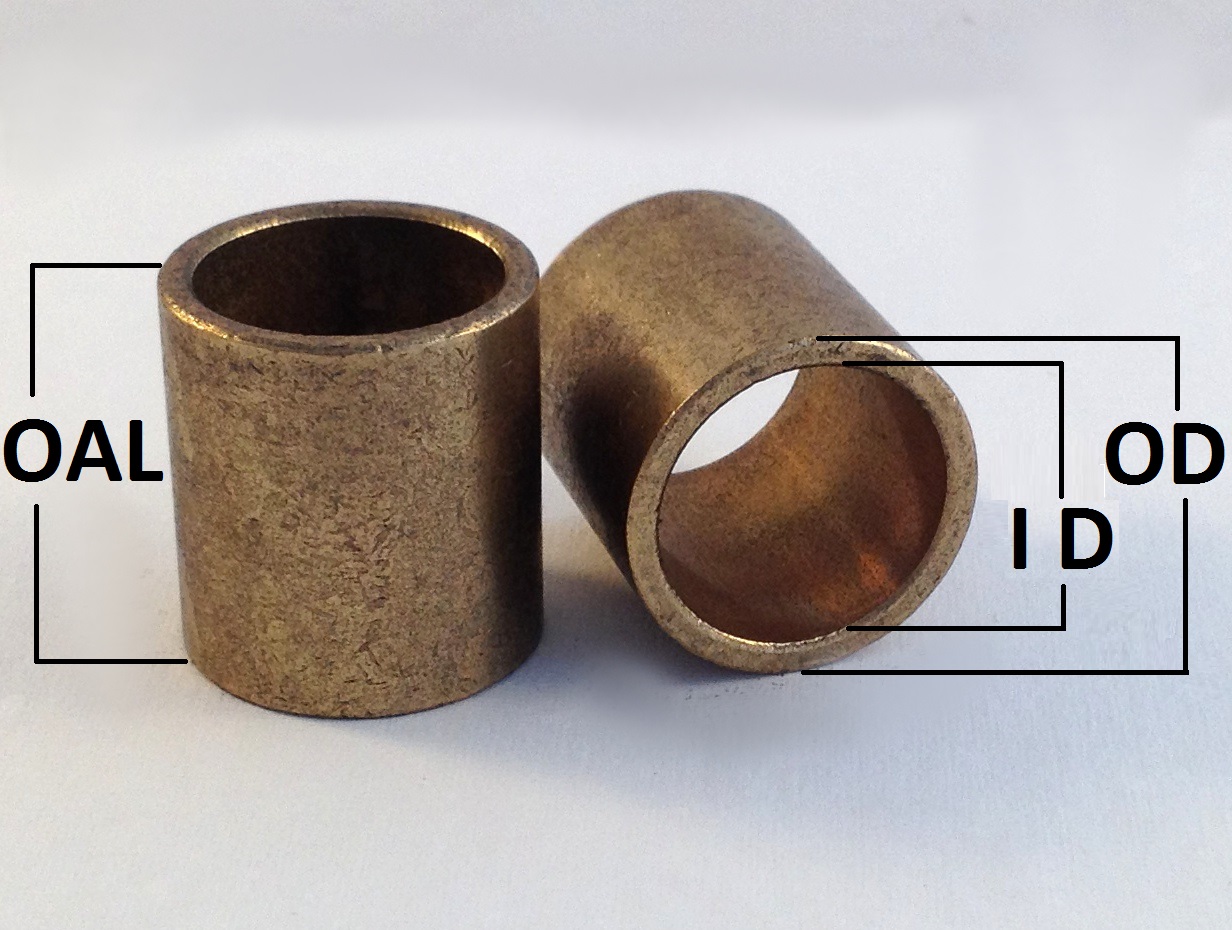 Genuine Oilite Sintered Bronze Sleeve Bearing 0.752 in OD x 1 in ID x 1.0025 in SAE 841 Length 