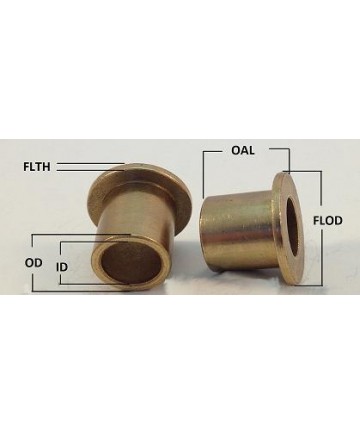 FF-411-1 | Oil Impregnated Bronze Flanged | 5/16 ID x 7/16 OD x 3/8 OAL x 9/16 F