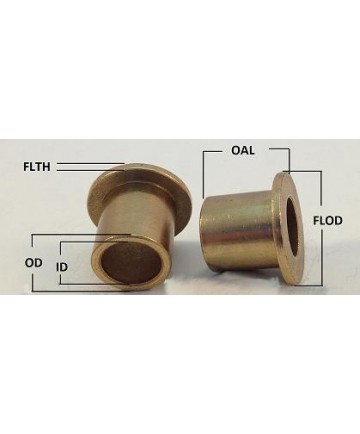 FF-1314-2 | Oil Impregnated Bronze Flanged | 1.125 ID x 1.375 OD x 1 OAL x 1.75