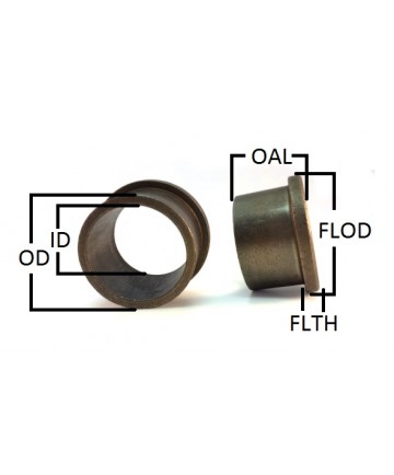 BBEF162024 | BB-16 Sintered Iron/Copper Flanged | 1 ID x 1-1/4 OD x 1 1/2  OA