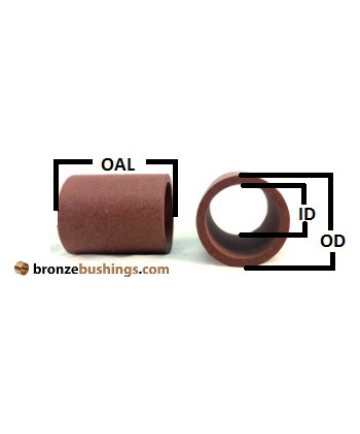 BJ4S071004 0.4375 IN ID x 0.625 IN OD x 0.5 IN OAL BJ4 PTFE Sleeve Bushing