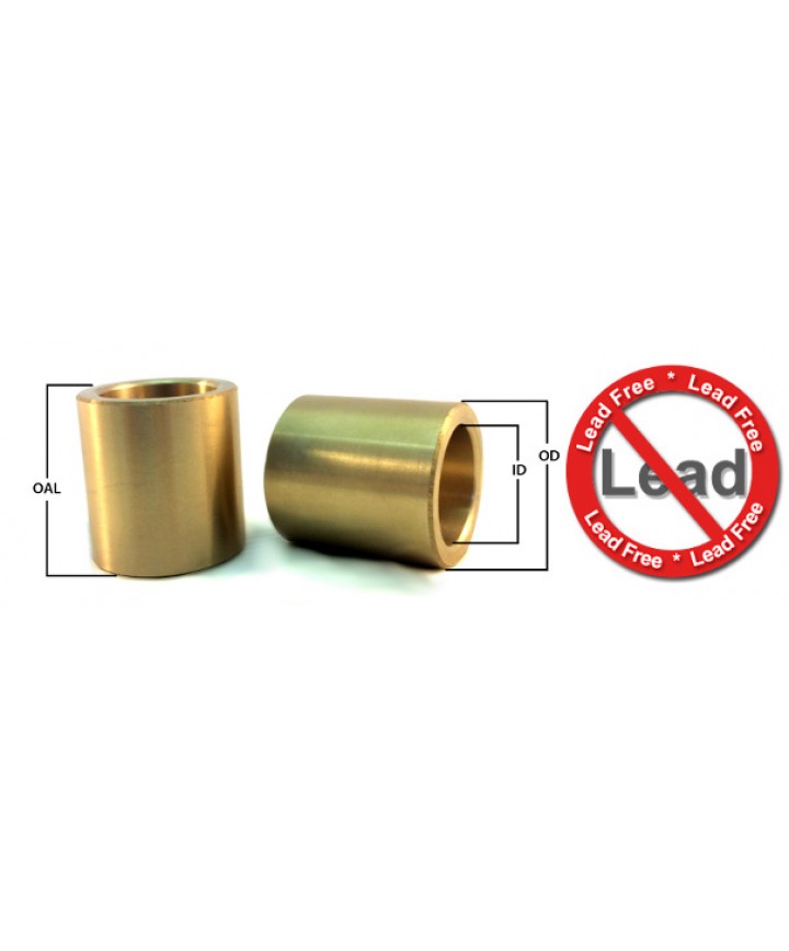 R-Lube Bronze-Brass Bushing 3/4 id x 1 od x 1-1/4" long qty 2