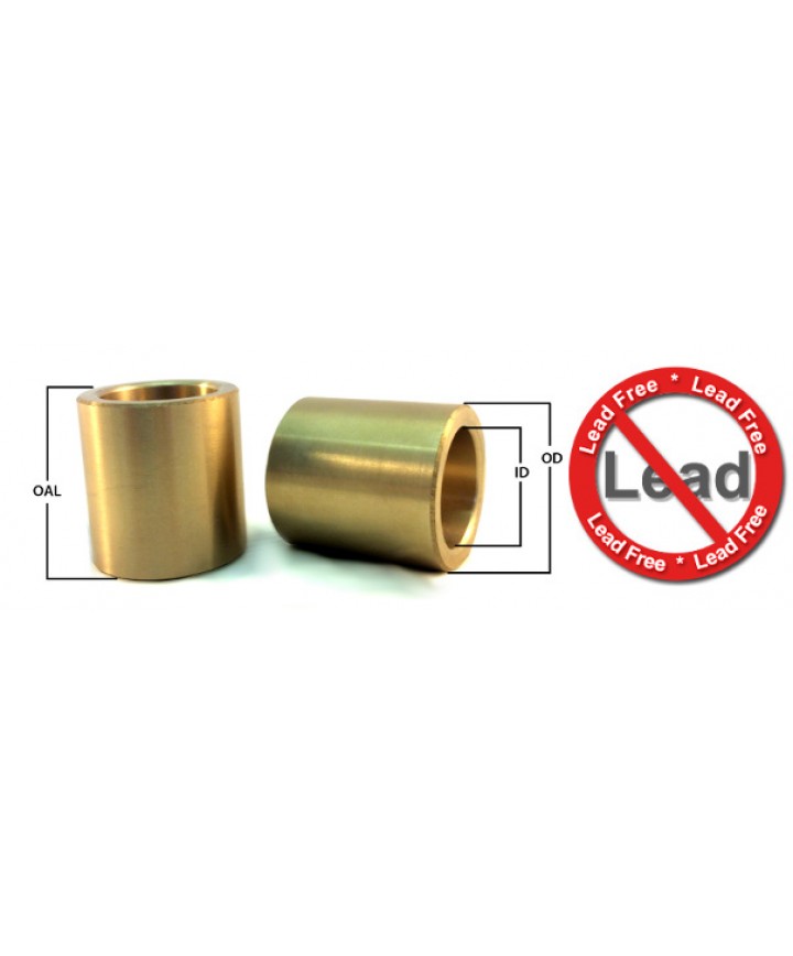 EBCB121808 Lead Free Cast Bronze Sleeve Bushing 3/4 ID x 11/8 OD x 1 OAL
