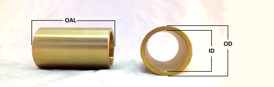 Sintered Bronze Sleeve Bearing 1.003 in SAE 841 Length OD x 1 in Genuine Oilite ID x 1.253 in Sintered Bronze Sleeve Bearing 1.003 in SAE 841 Length OD x 1 in Genuine Oilite ID x 1.253 in