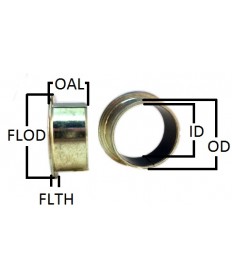LBF 1515 15 mm ID x 17 mm OD x 15 mm OAL x 23 mm FLOD x 1 mm FLTH