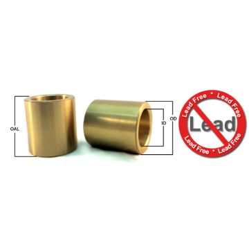 EBCB060804 | Lead Free Cast Bronze Sleeve Bushing | 3/8 ID x 1/2 OD x 1/2 OAL