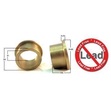 EBCF162006 | Lead Free Cast Bronze Flanged | 1 ID x 1-1/4 OD x 3/4 OAL 1-1/2 FLO