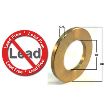 EBTW162802 | Lead Free Cast Bronze Thrust Washer | 1 ID x 1-3/4 OD x 1/8 THICK
