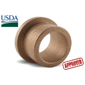 ECOF060812 | USDA Approved Oil Impregnated Flanged | 3/8 ID x 1/2 OD x 75 OAL x